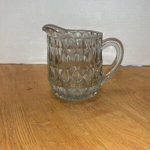 Vintage Jeanette Windsor diamond cut flared rim pitcher